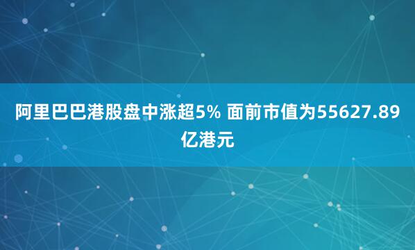 阿里巴巴港股盘中涨超5% 面前市值为55627.89亿港元